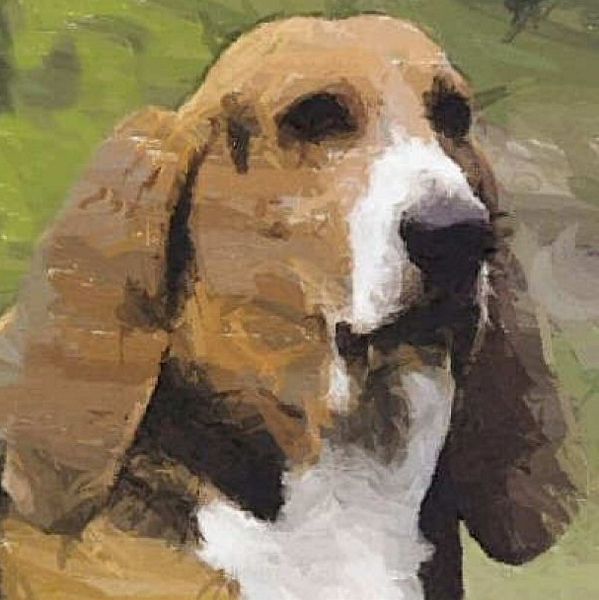 .Hand Painted Effect Basset Hound DOWNLOAD - 14 Pages